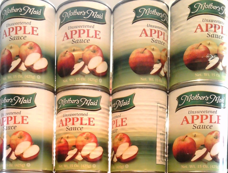 LOT OF 9 (NINE) Mother’s Maid Unsweetened Apple Sauce, 15oz ea *READ FOR BEST BY
