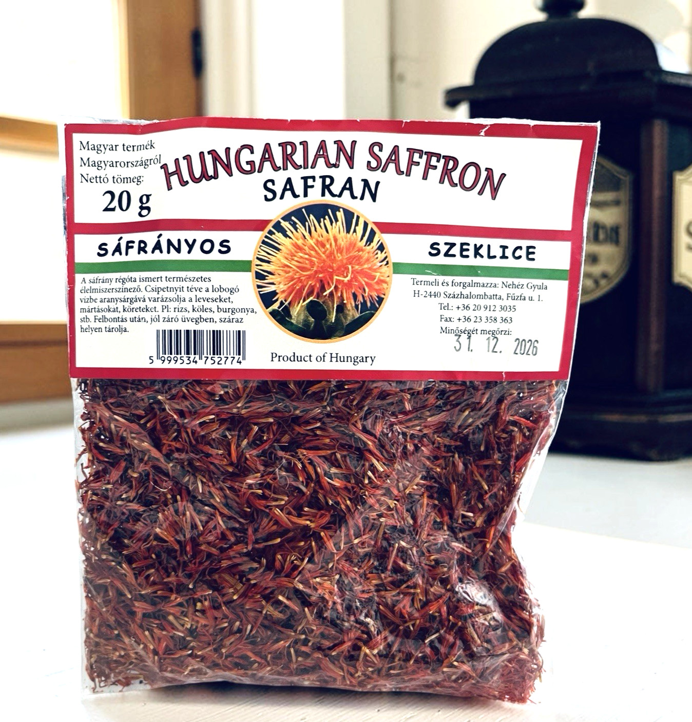 Hungarian Red Saffron 20 grams New in the Package- Hungary