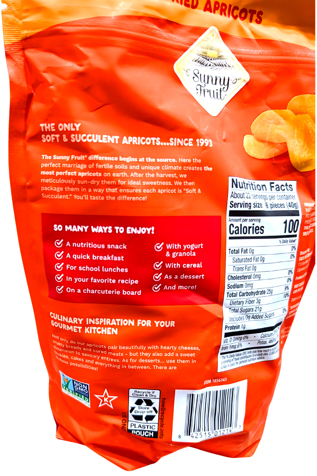Sunny Fruit Soft Dried Apricots 32 Ounce Bag EXP 11/2026