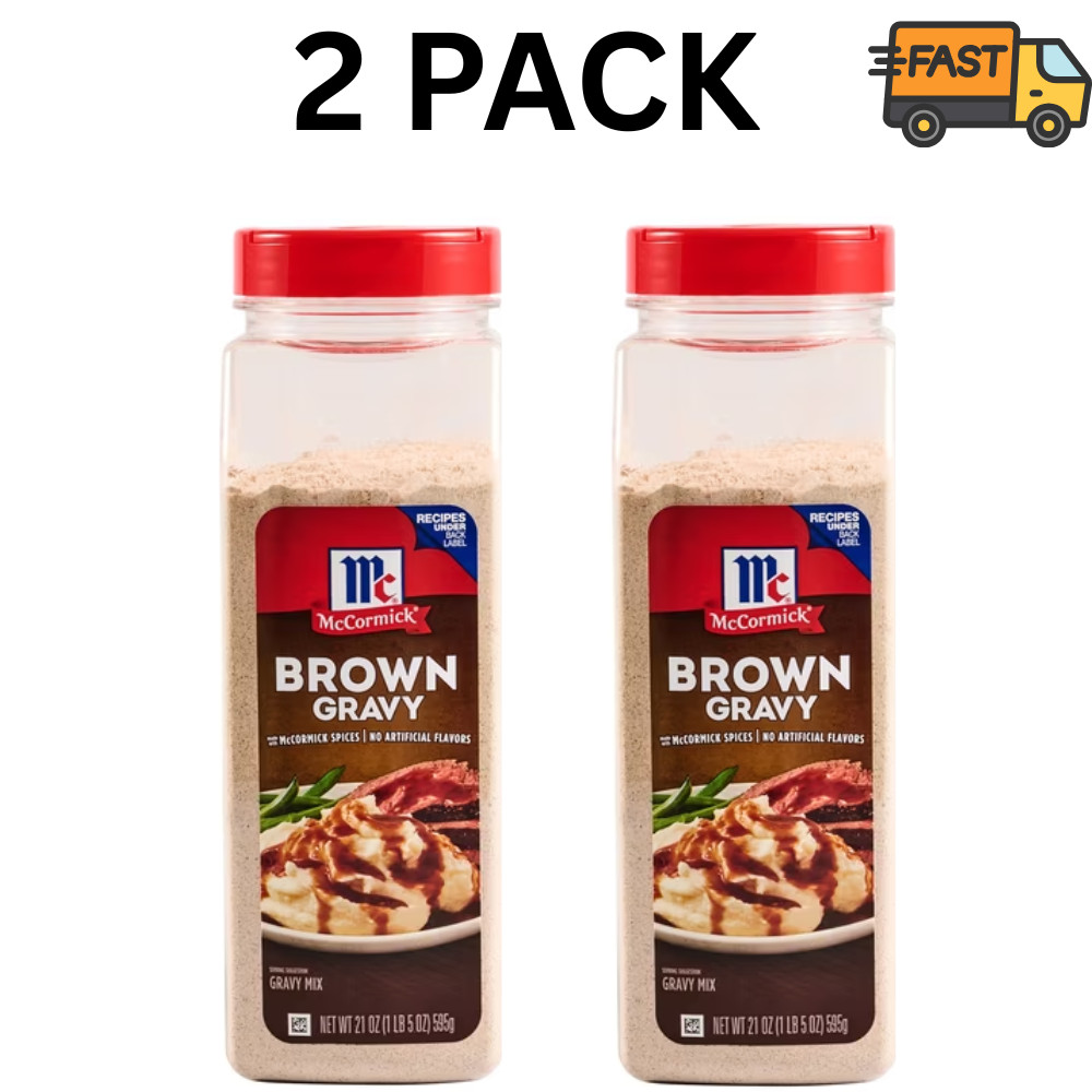 McCormick Brown Gravy Seasoning Mix 21 oz Bottle Pack of 2