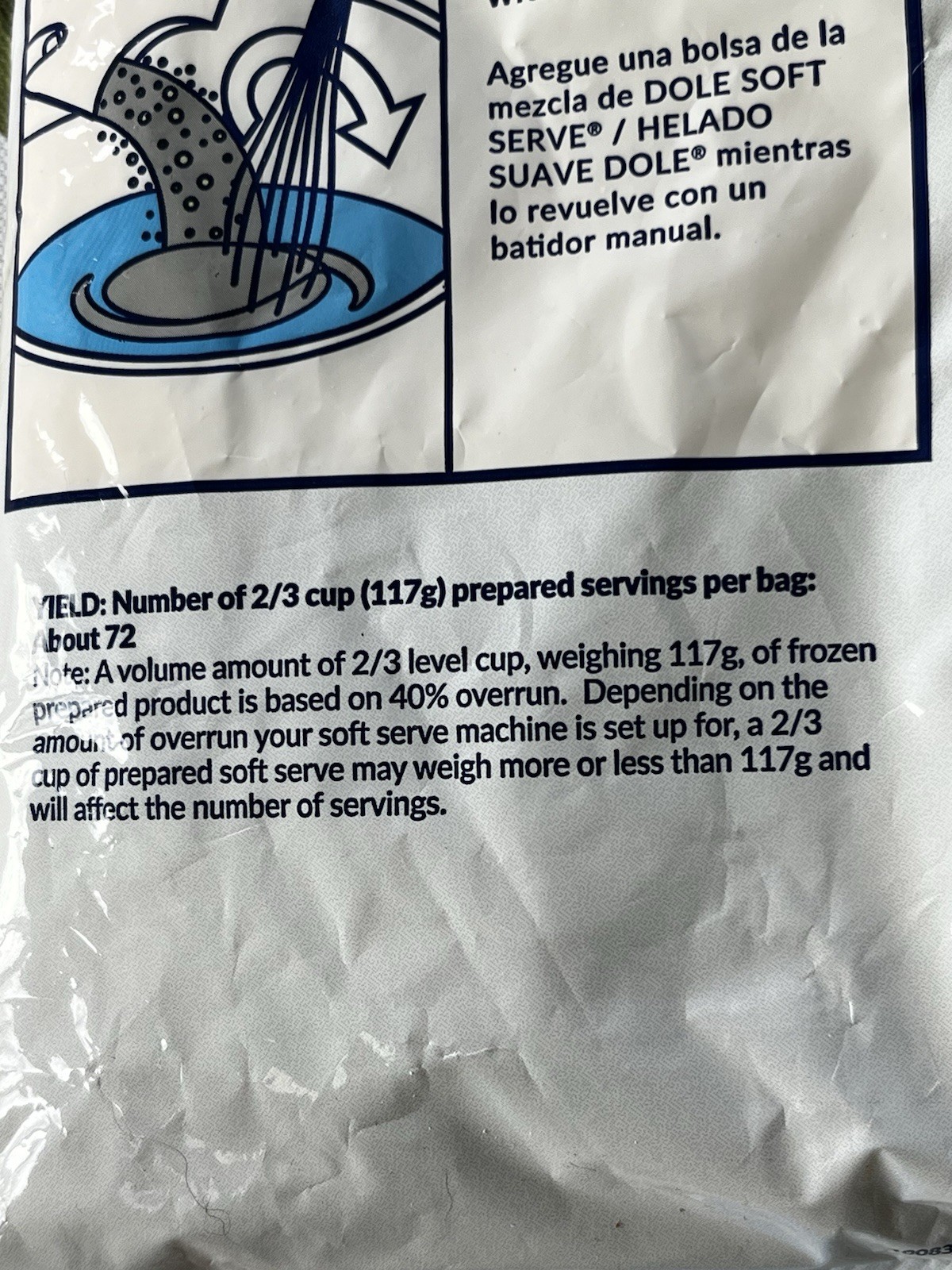 Dole Soft Serve Mix, Lemon, 4.40 Pound BB Dec2026