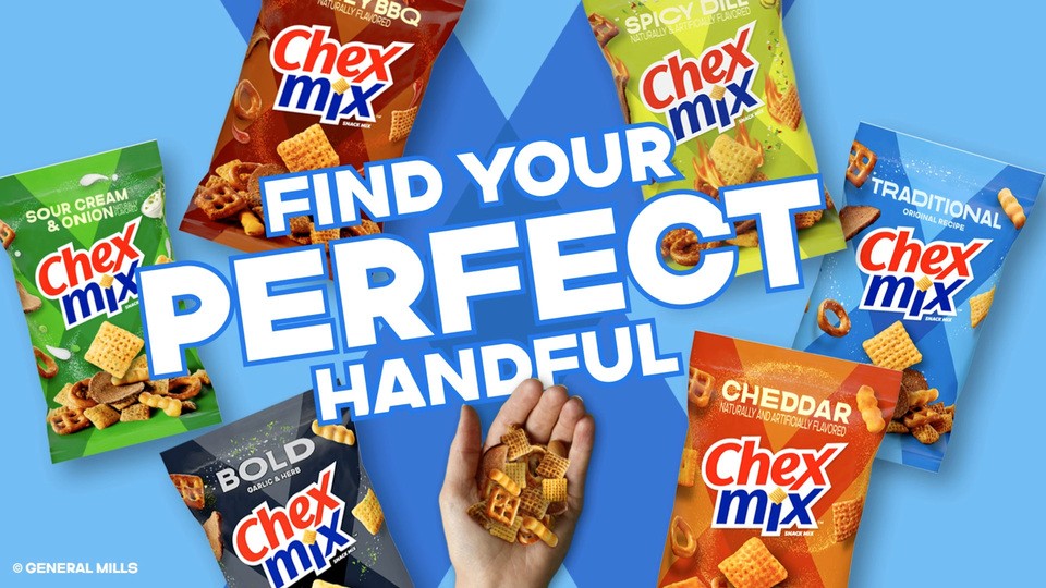 Chex Mix Traditional Original Recipe Snack Mix, Salty Snacks Tub, 20 oz