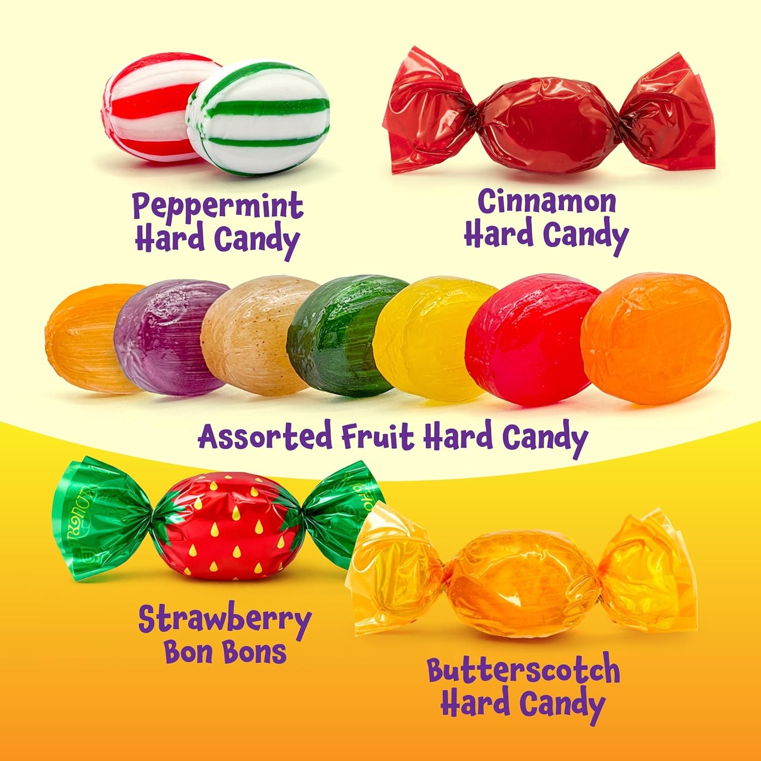 Funtasty Old School Halloween Hard Candy Assortment, Bulk Pack 2 Pounds
