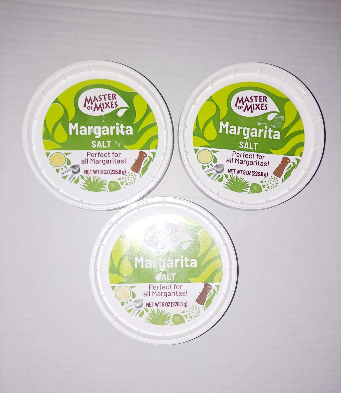 Master of Mixes Margarita Salt 8oz. per container. QTY 3
