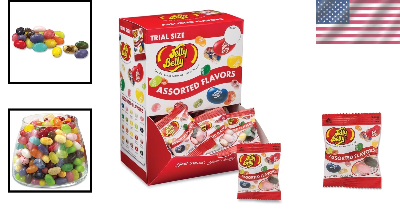 Assorted Jelly Beans, 20 Flavors, 0.35oz Packs, 80 Ct