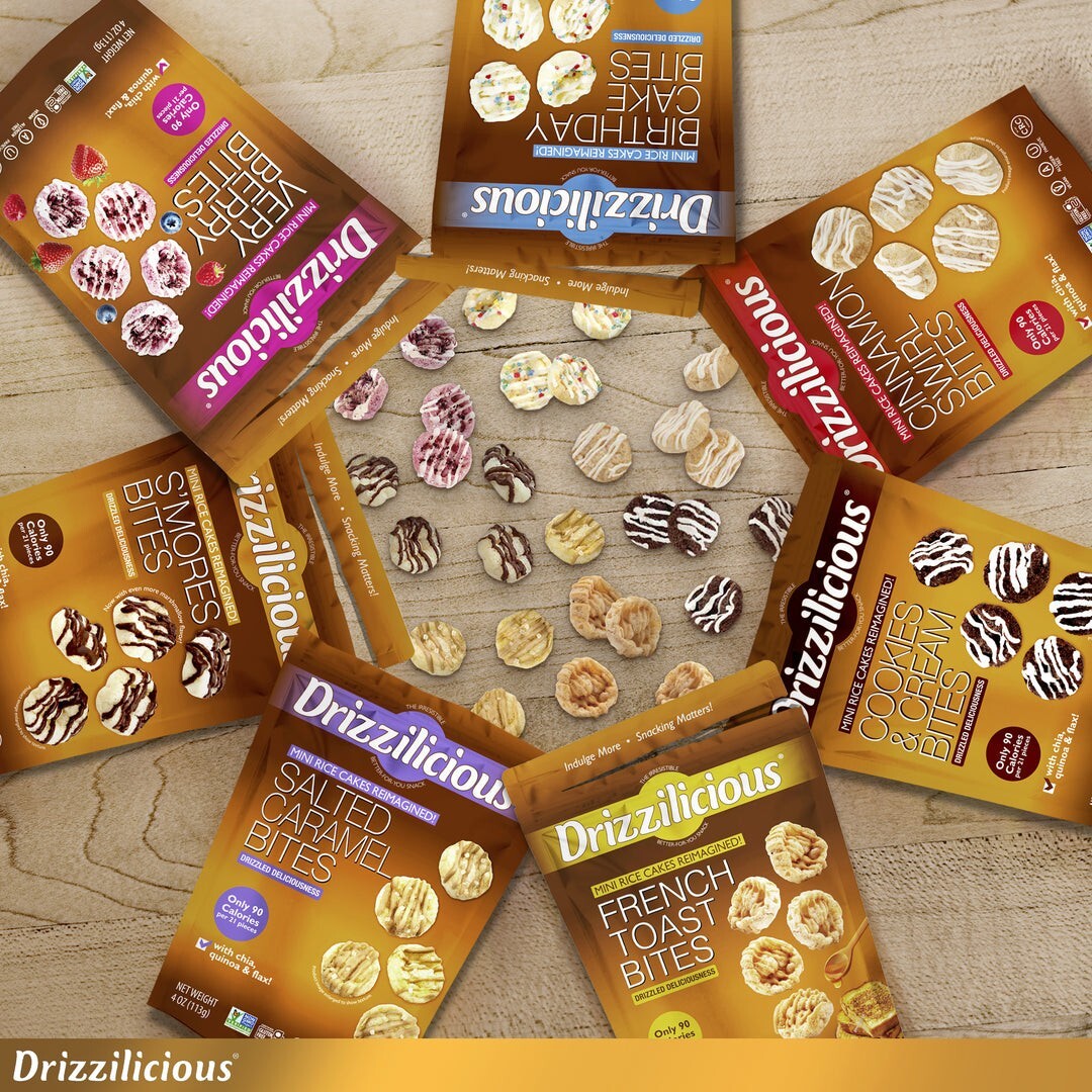 Drizzilicious Mini Rice Cake Healthy Crisps Snack Gluten Free Snacks