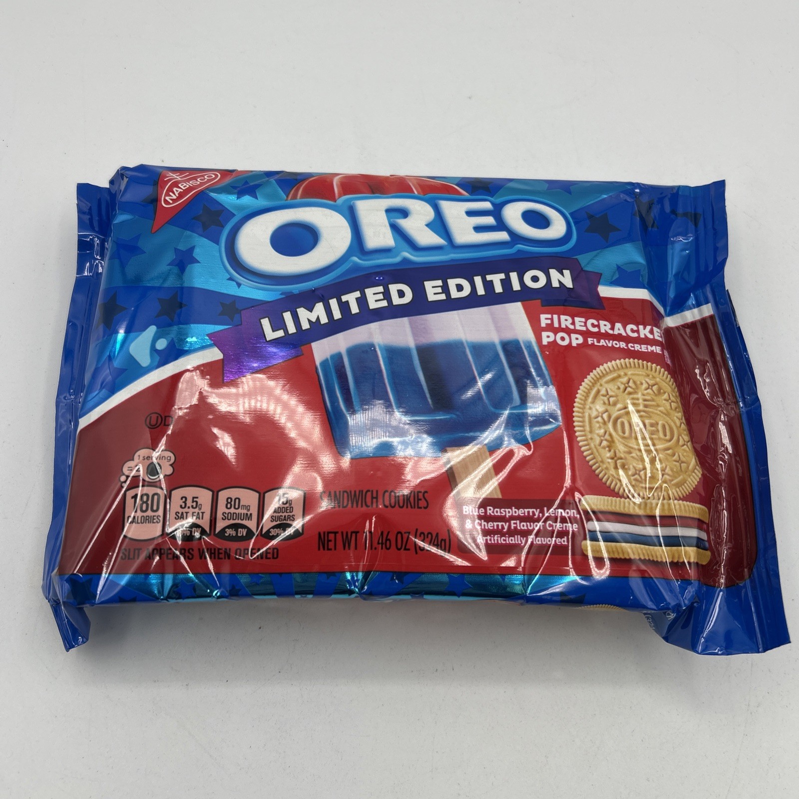 Oreo Limited Edition Firecracker Pop Flavor Creme Sandwich Cookies 11.46 oz Bag