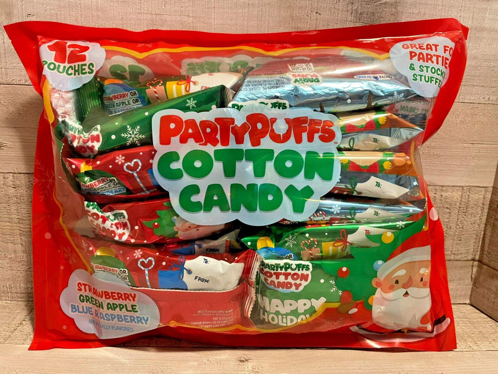 Party Puffs Cotton Candy Pouches – Party Packs Candy 12 ct. BB 2/27
