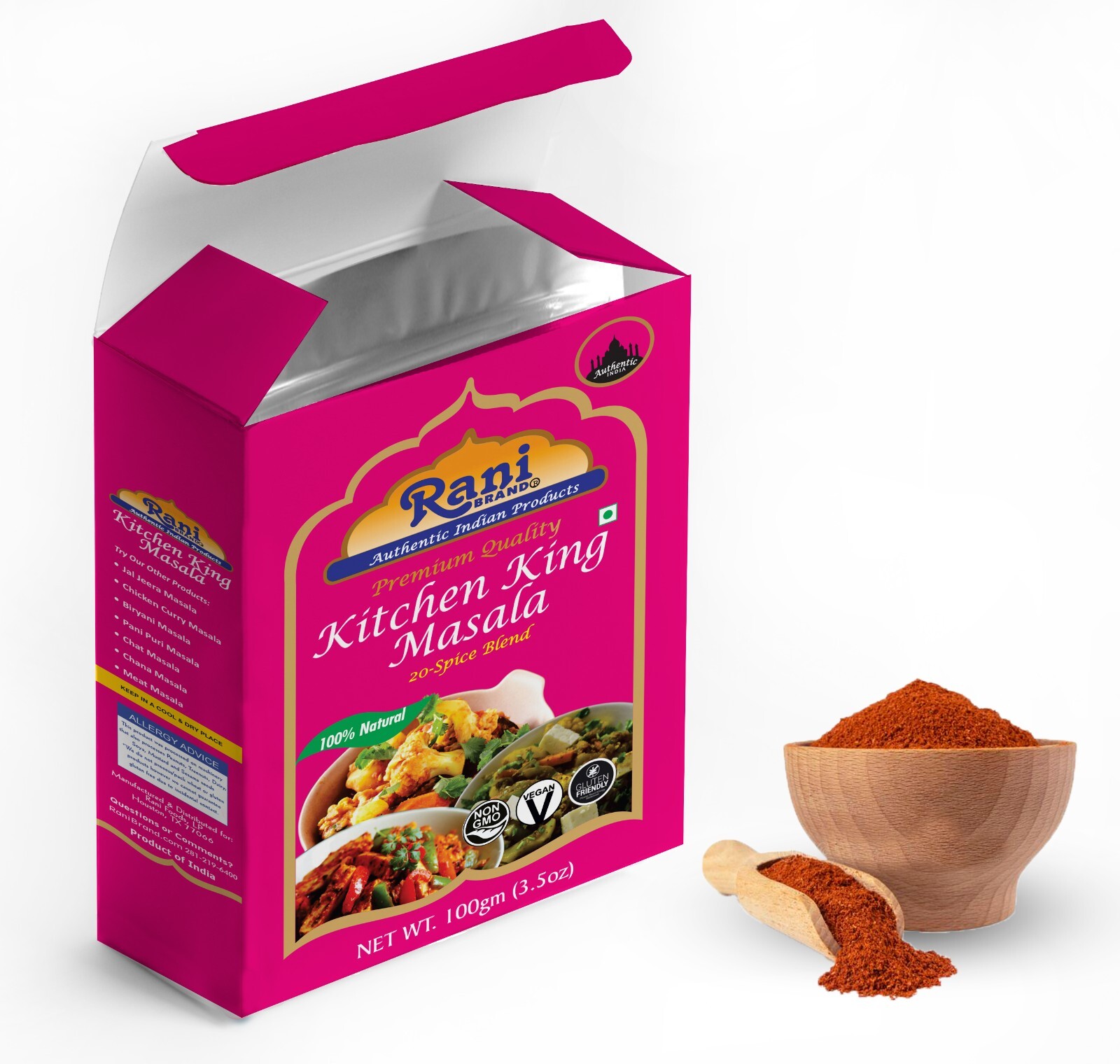 Rani Kitchen King Masala (20-Spice Curry blend) 3.5oz (100g)