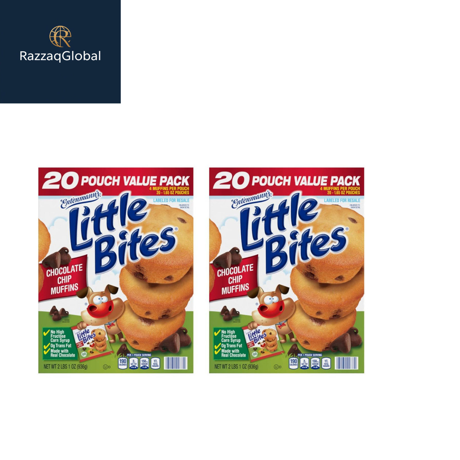 Little Bites Chocolate Chip Mini Muffins, 40 Packs, 66 oz