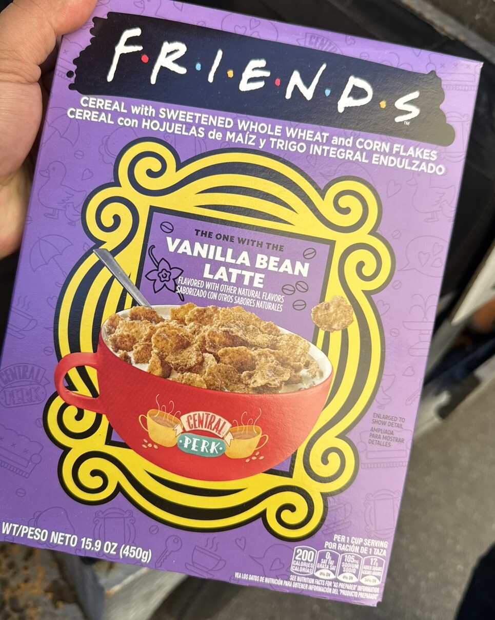 FRIENDS Cereal The One with the Vanilla Bean Latte Friends 30th Anniversary