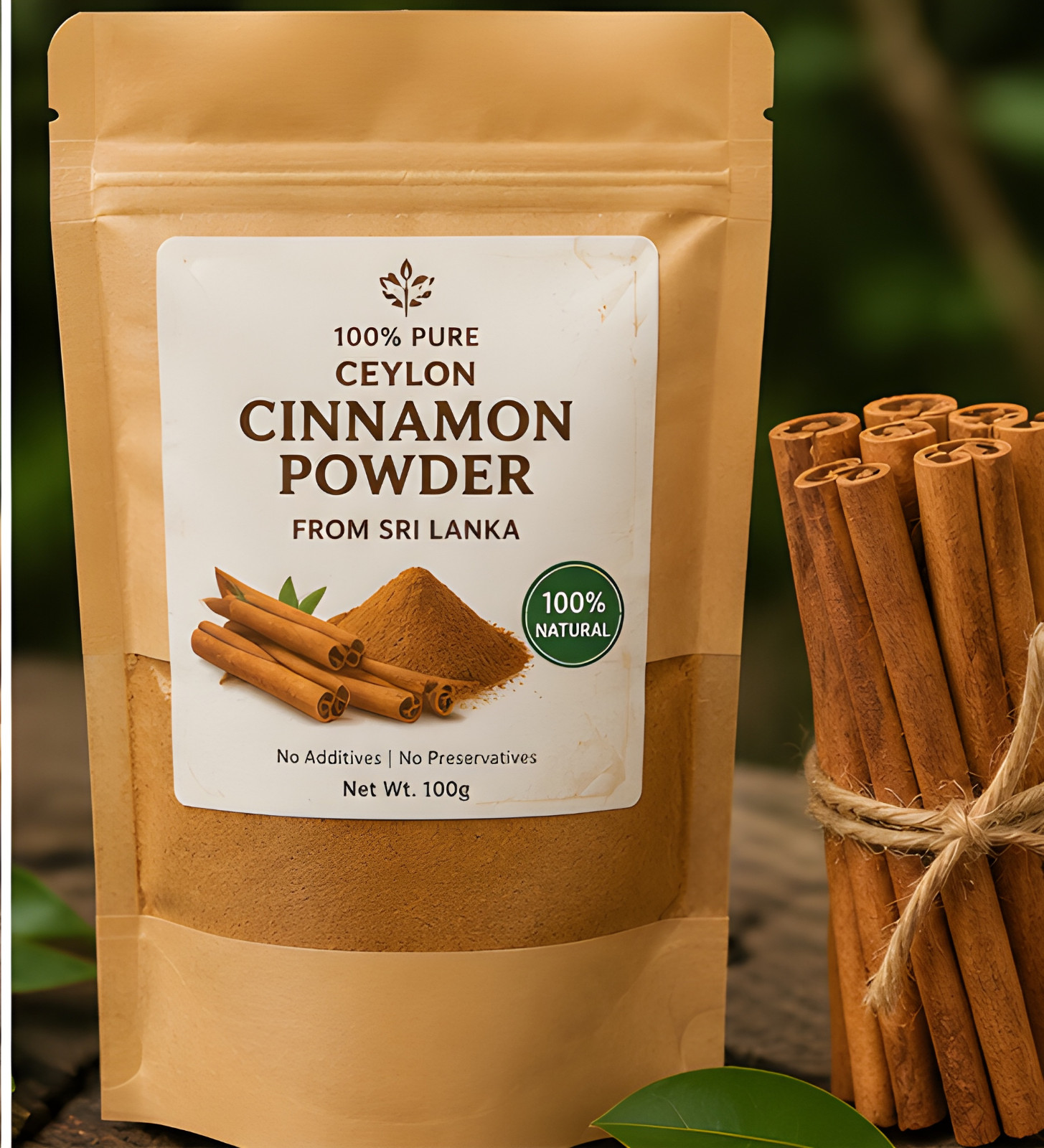 Pure Ceylon Cinnamon Powder from Sri Lanka | Organic True Cinnamon | Fresh Natur