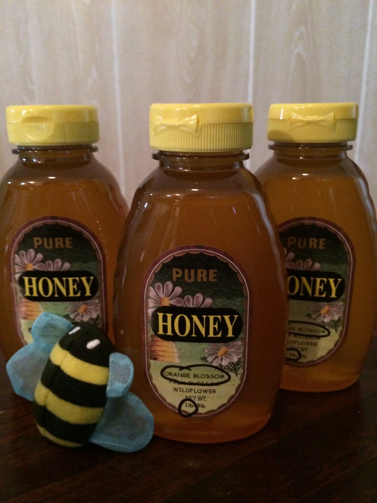 3-1lb jars RAW Orange Blossom Honey All Natural RICH FLAVOR citrus unpasteurized