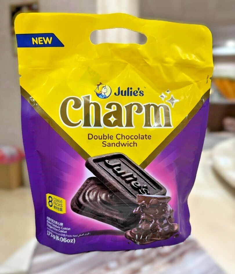 Julie’s Charm Double Chocolate Sandwich 172g – 2 Packs