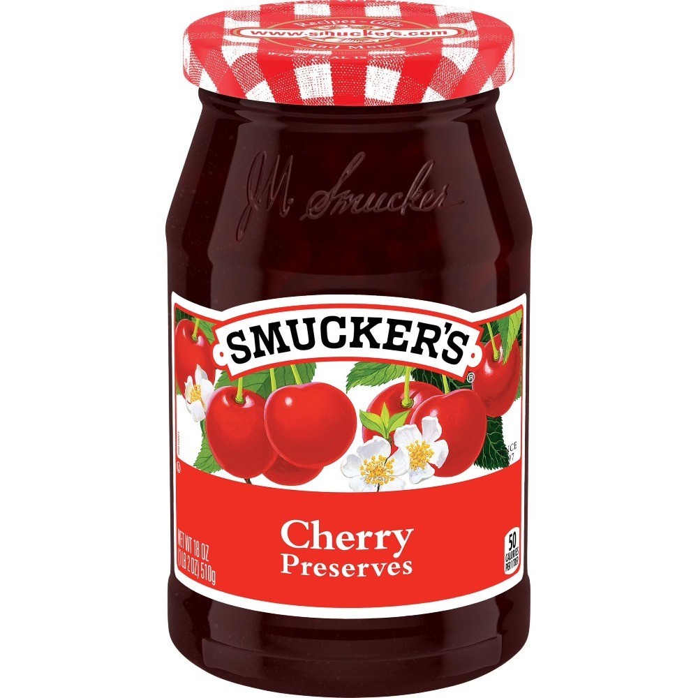 Fresh Cherry Preserves Fruit Spread 18 oz Jar Pack of 4