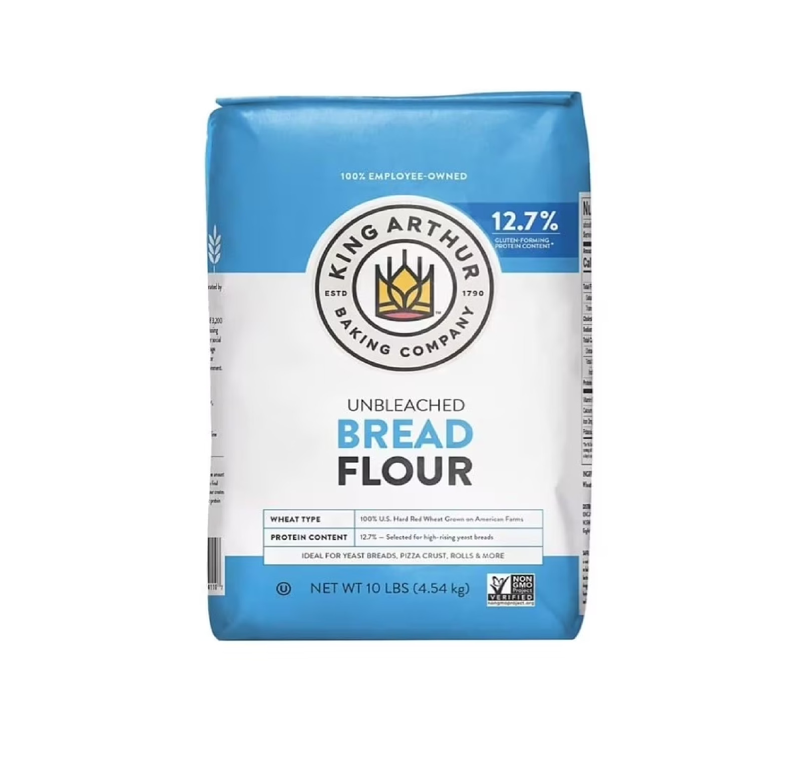 King Arthur Non-GMO Unbleached Bread Flour 10 lb Bag.