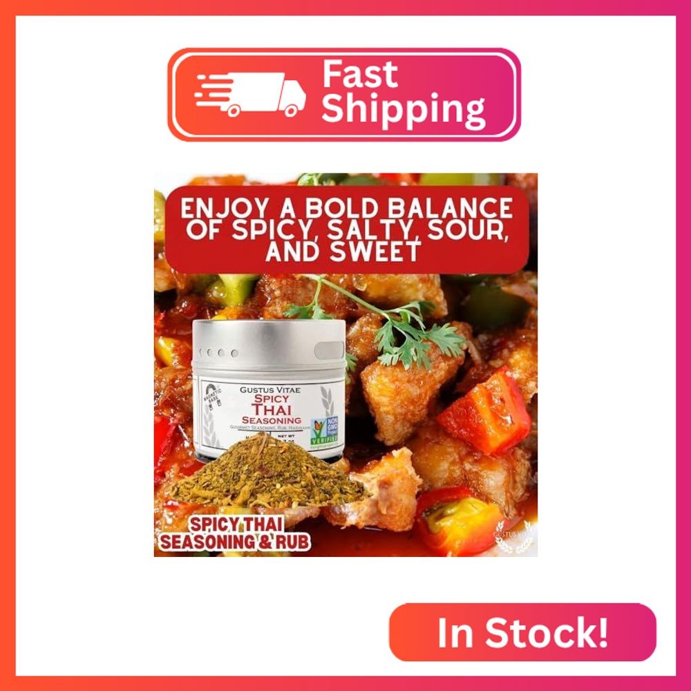 Gustus Vitae – Spicy Thai Seasoning – Non GMO – Magnetic Tin – Authentic Gourmet