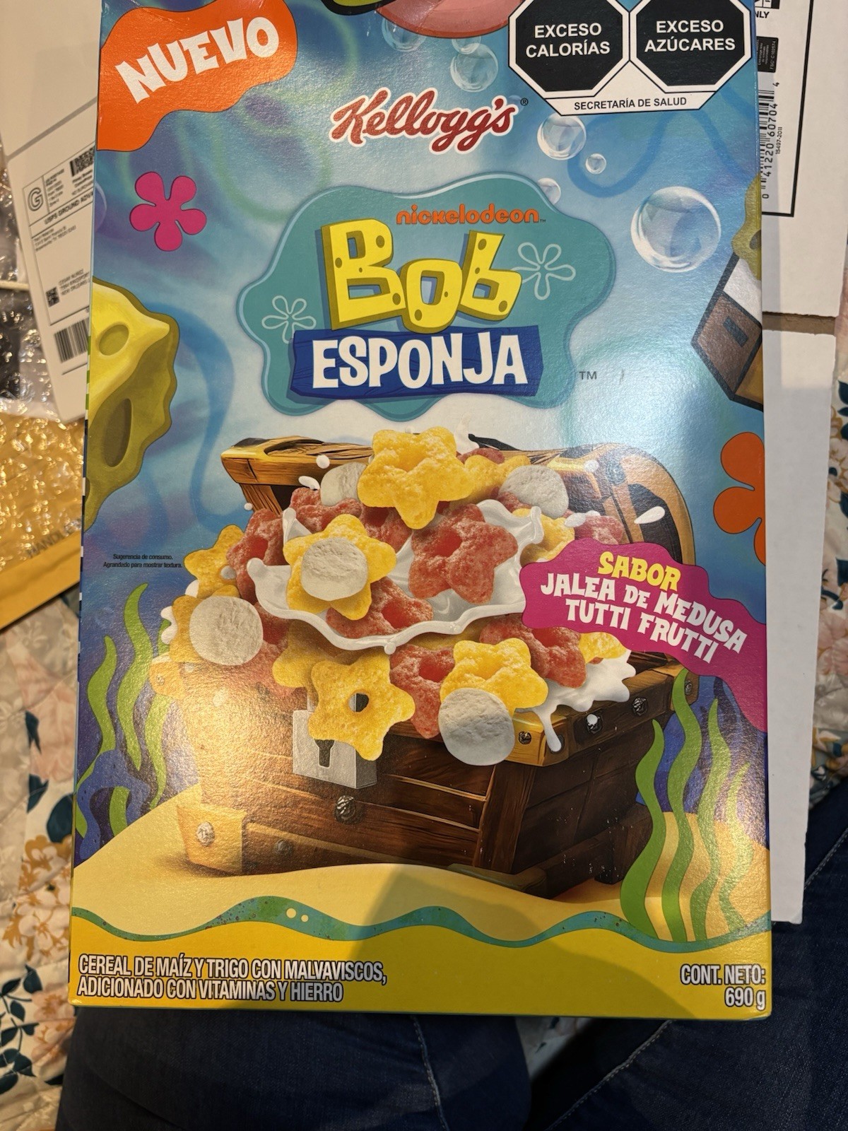 Sponge Bob Mexican Cereal 690g Tutti-frutti with Marshmallow Flavor New Sealed