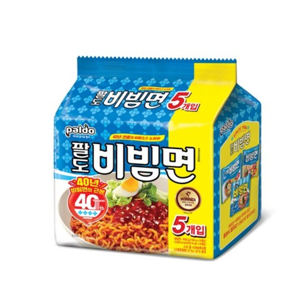 Paldo Bibim Men Spicy Cold Noodles x 5 Packs / K-Food