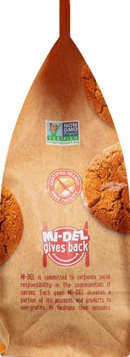 Mi Del Ginger Snap Cookies 10 Ounce Kosher Peanut Free Non GMO Snack