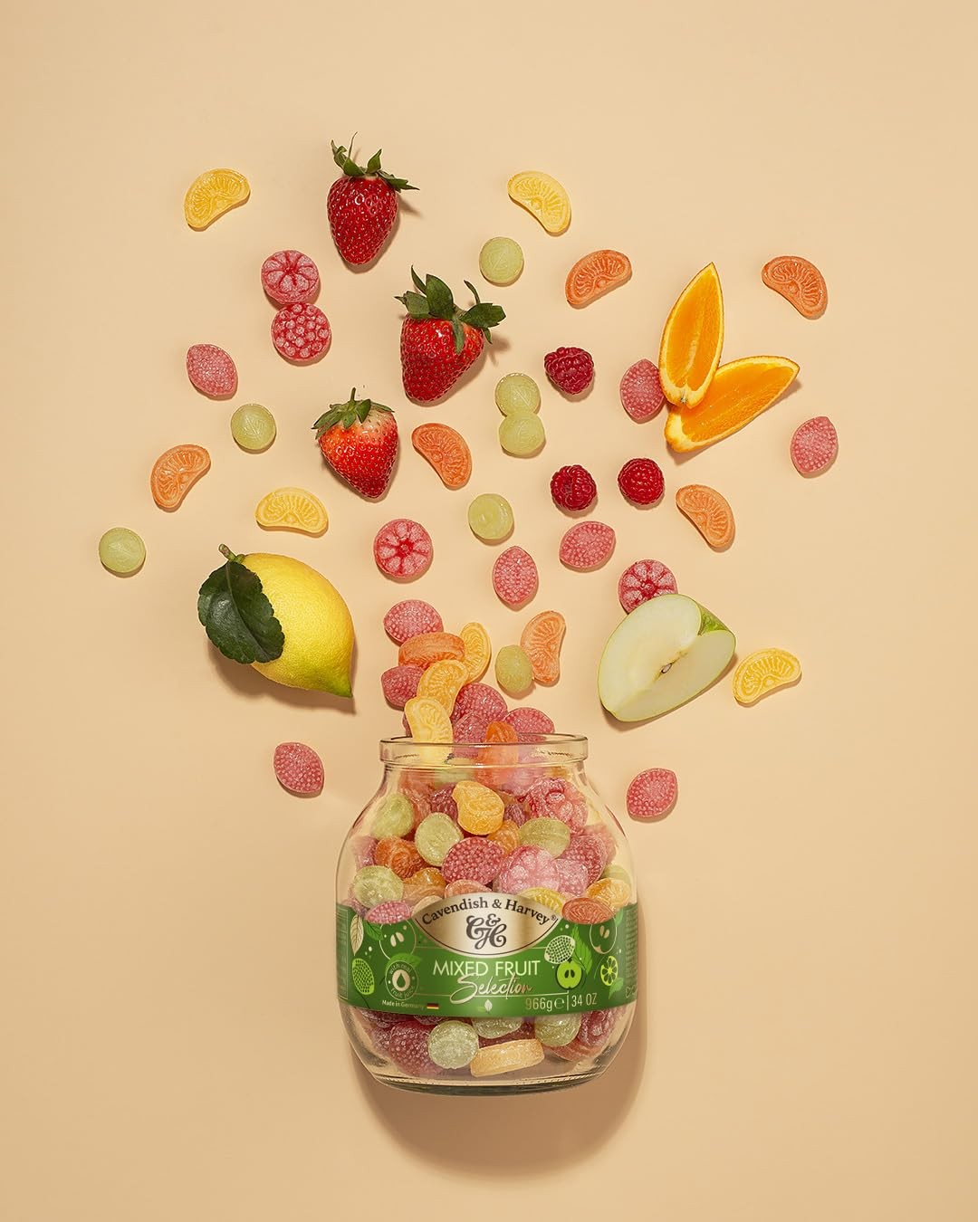 Cavendish & Harvey | Mixed Fruit Hard Candy 34 Ounce (Pack of 1), Multicolor