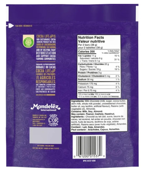 Cadbury Dairy Milk Minis Fruit and Nut, Milk Chocolate 152g