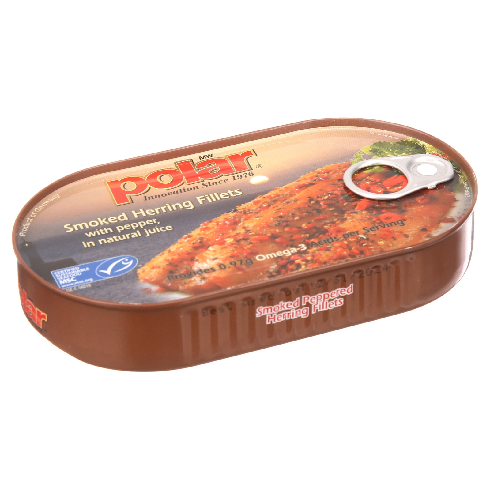 (4 Pack) Smoked Peppered Herring Fillets in Natural Juice, 7.05 Oz