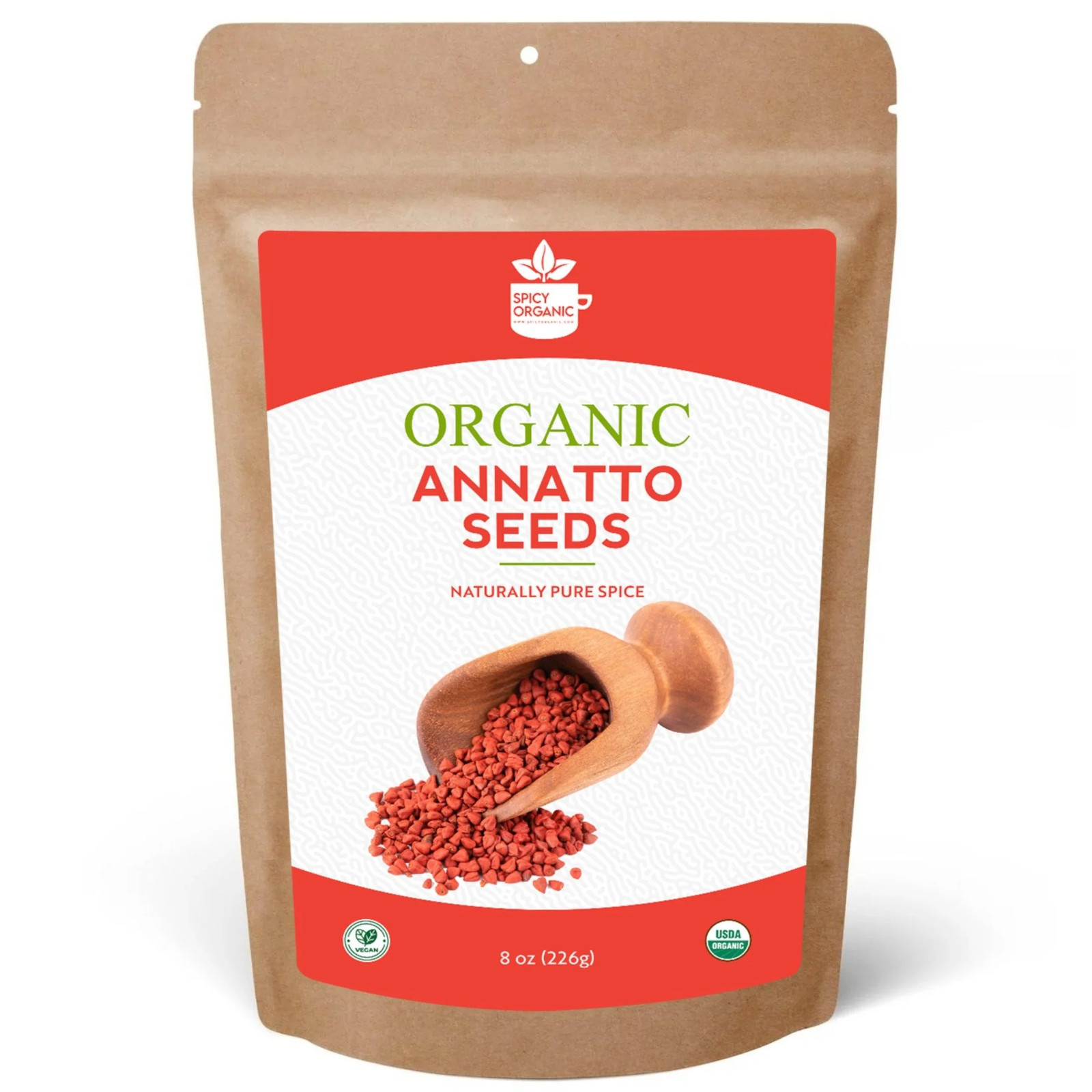 Spicy Organic Annatto Seeds 8 oz | USDA Organic