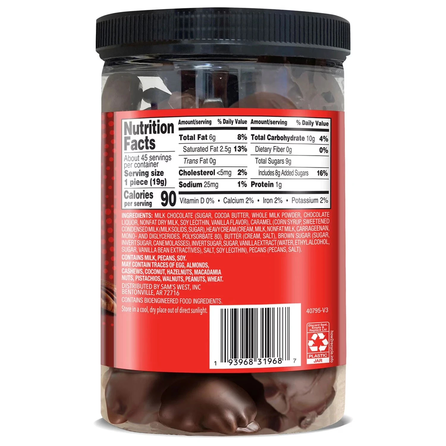 Member’s Mark Milk Chocolate Pecan Caramel Clusters, 30.2 oz.