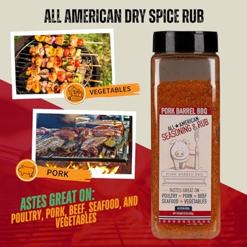 Pork Barrel BBQ All American Seasoning Mix, Dry Rub Perfect for Chicken, Beef,