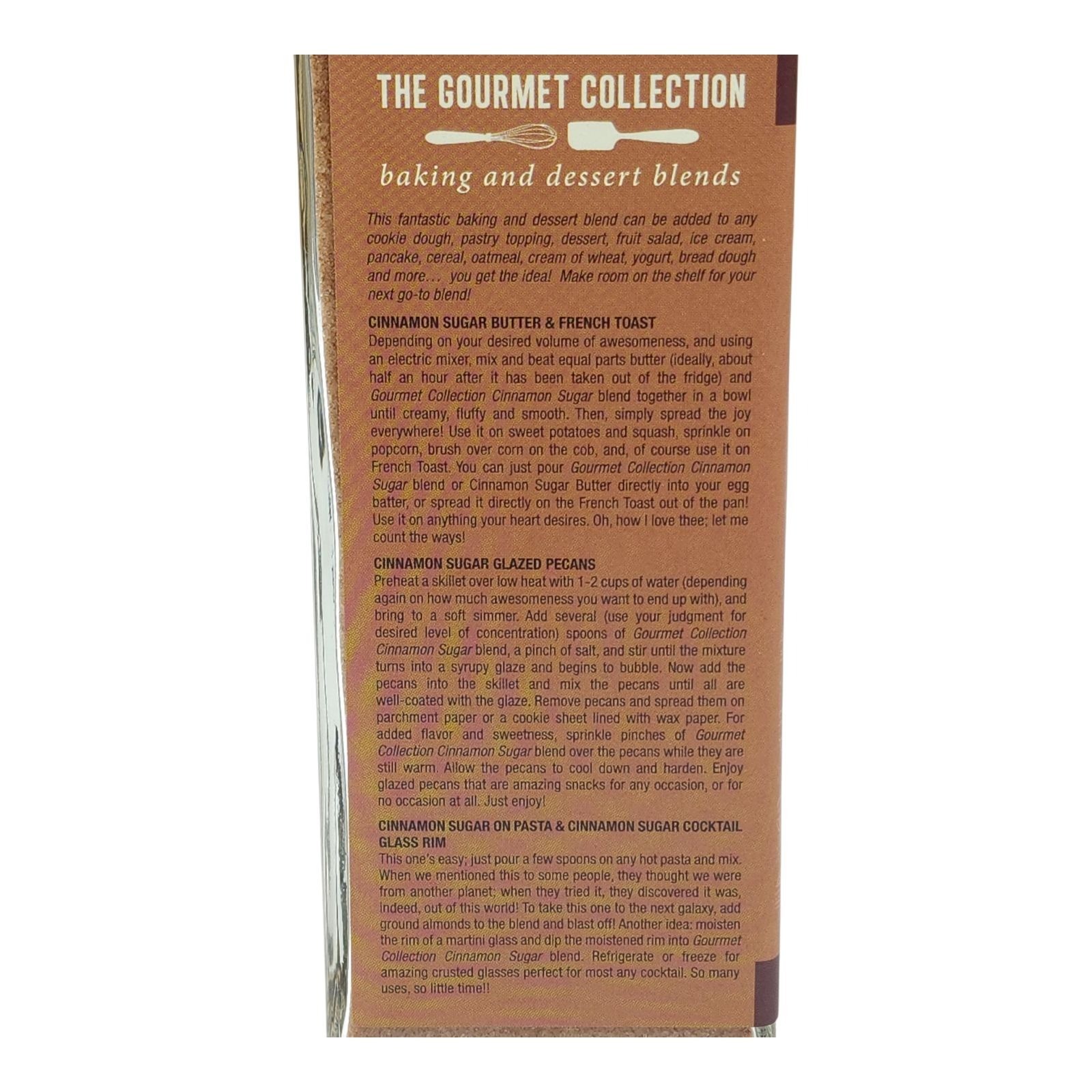 The Gourmet Collection Cinnamon & Sugar – Baking & Dessert Blend 9oz Exp 1/2028