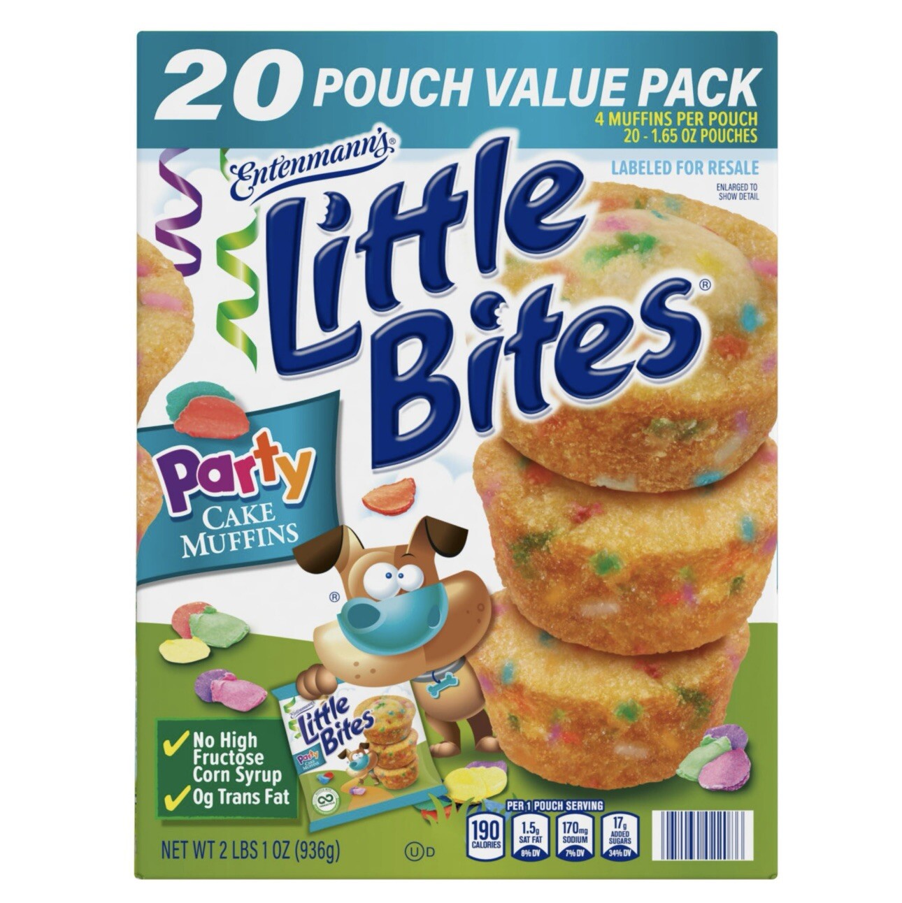 Entenmann’s Little Bites Party Cake Muffins 20 CT