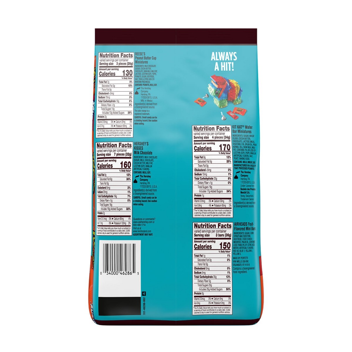 Hershey Miniatures Assorted Flavored Candy – 26oz
