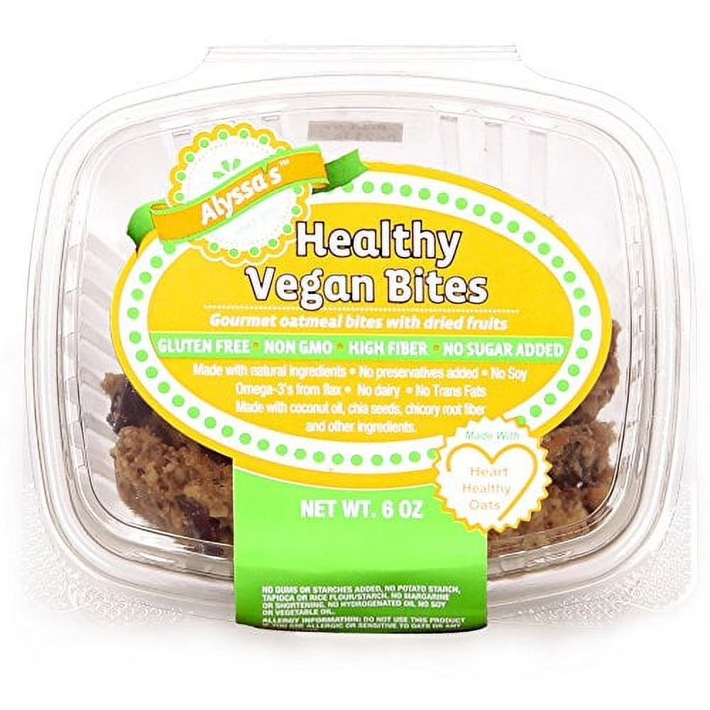 Alyssa’s Vegan Oatmeal Bites Gluten Free Cookies Healthy Keto Snack Pack of 1