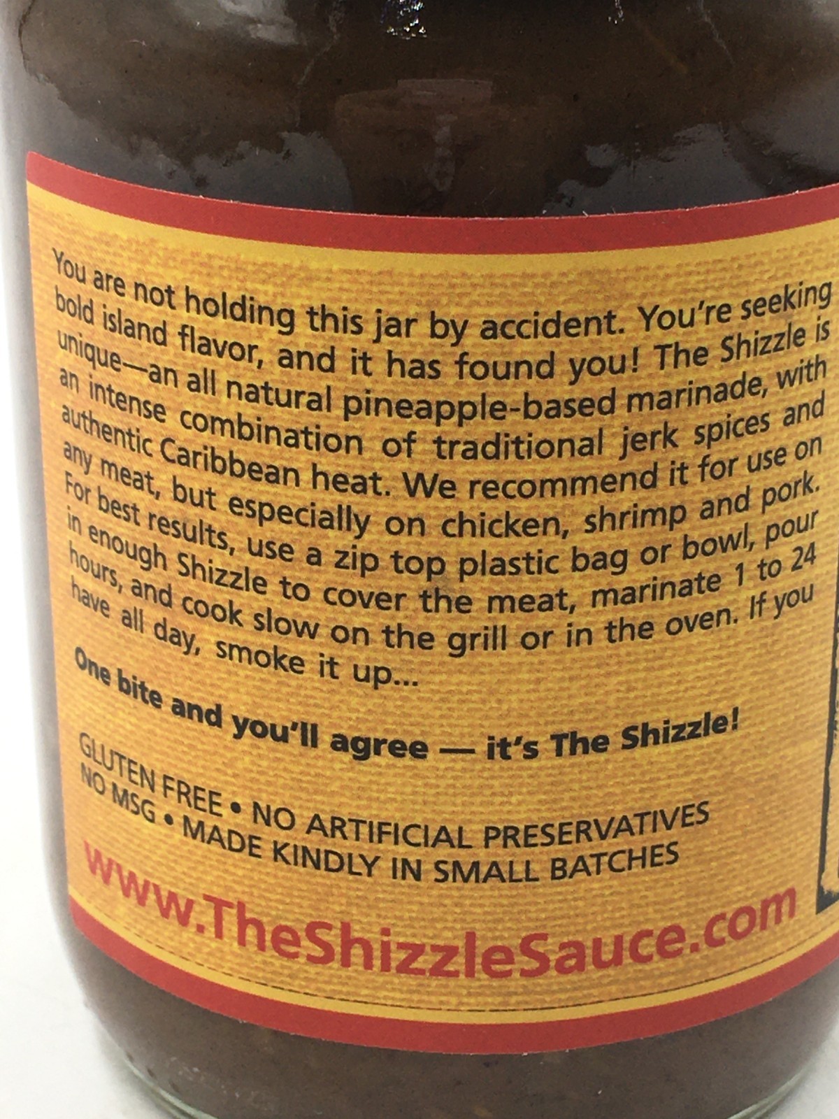 1 12 OZ GLASS JAR THE SHIZZLE VOODOO HOT JERK MARINADE SAUCE 7/14/27