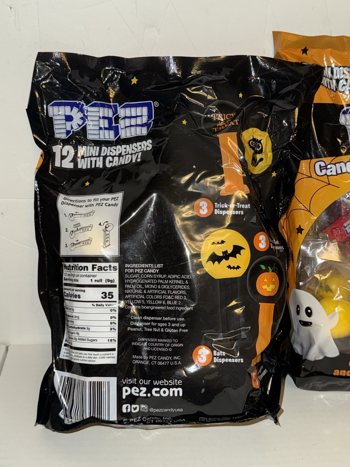 (12) Count PEZ Candy Halloween Dispensers x2