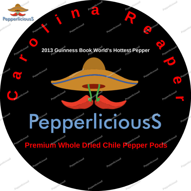 30 DRIED CAROLINA REAPER Pods – WORLDS HOTTEST CHILE PEPPER – Super Hot Quality