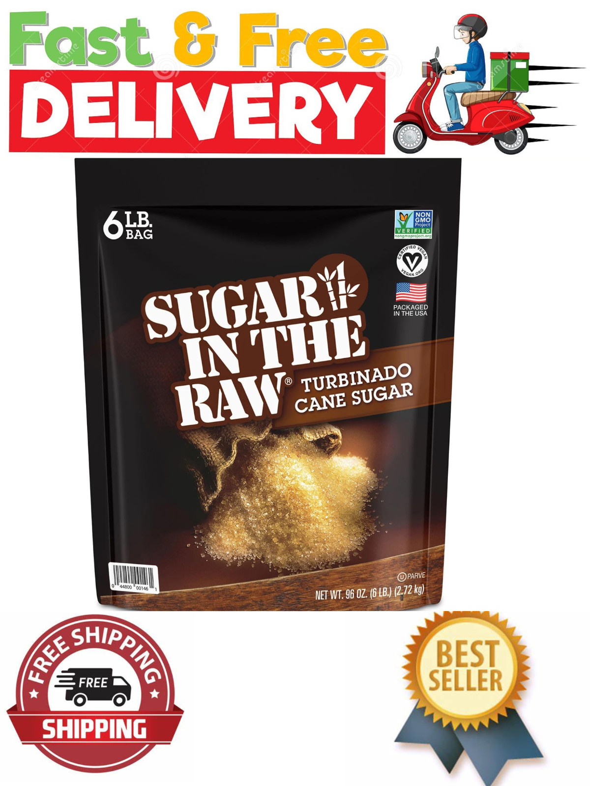 Sugar in the Raw Natural Cane Turbinado Sugar (96 oz.) Great Price
