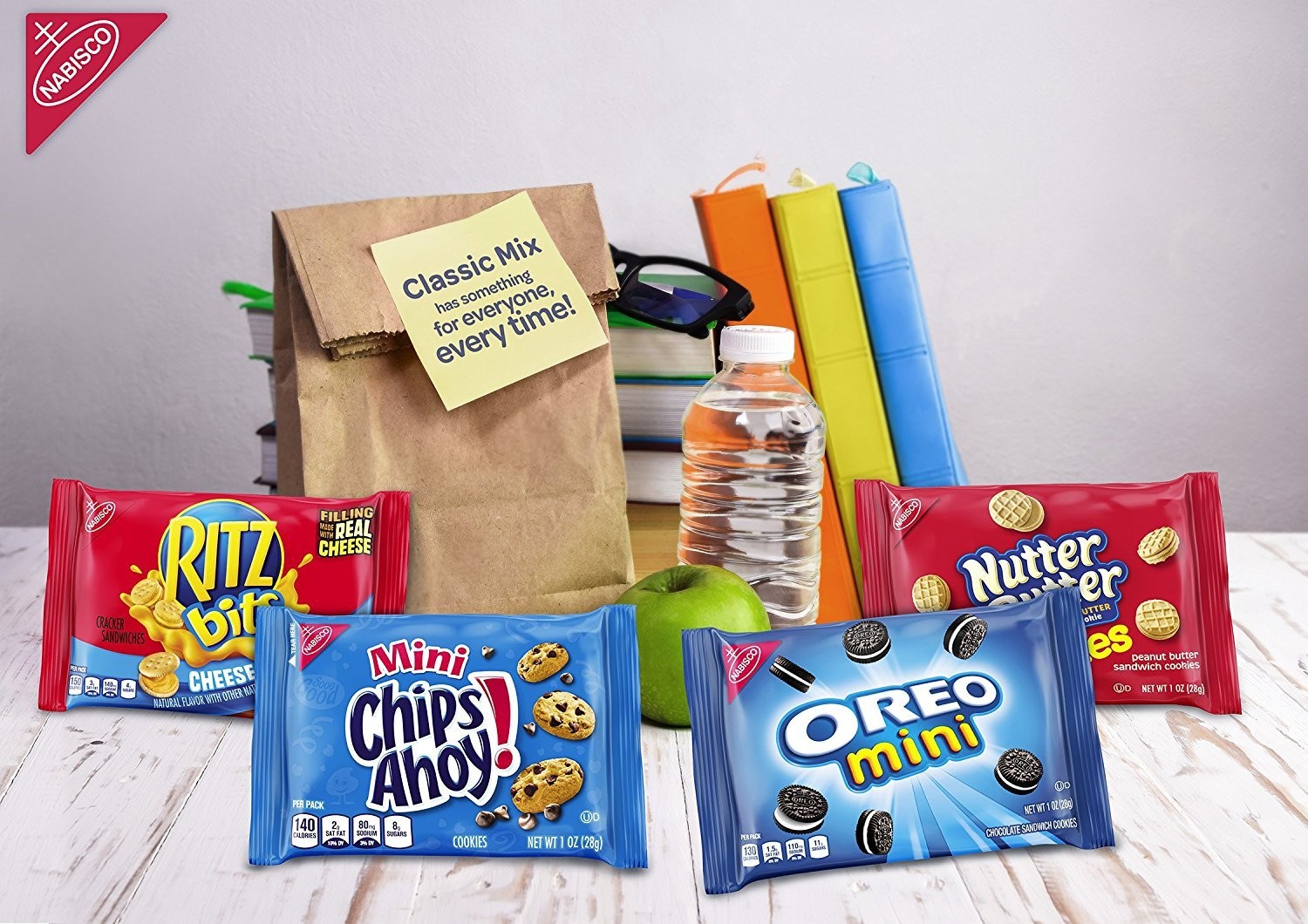 Nabisco Variety Pack 40 Snack Packs Oreo Mini Chips Ahoy Ritz Bits Nutter Butter