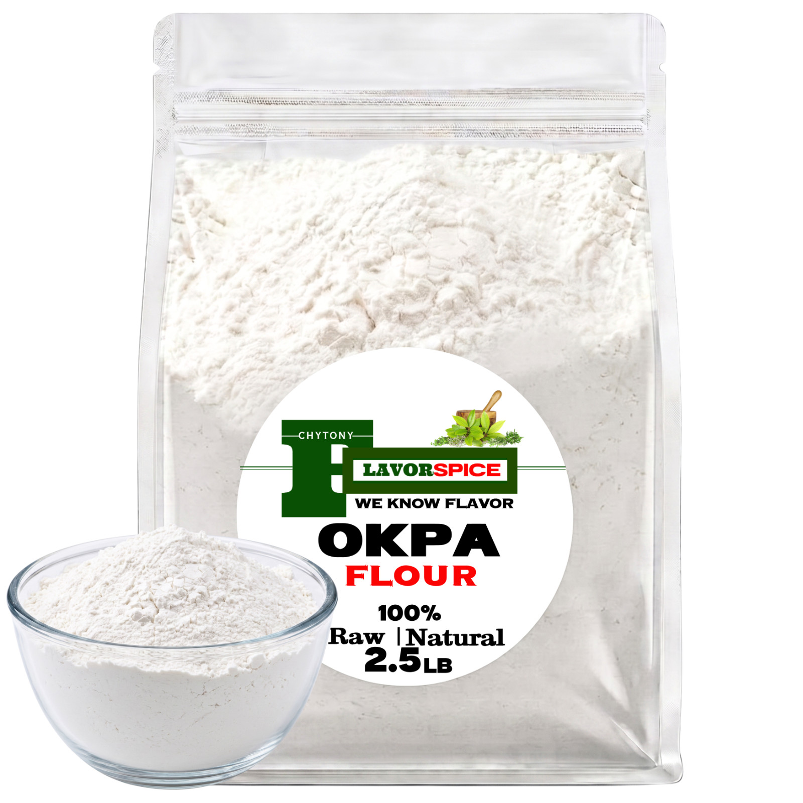 Okpa Flour 2.5LB | 100% Natural ground Okpa Nuts | Bambara nuts | Bambara bean