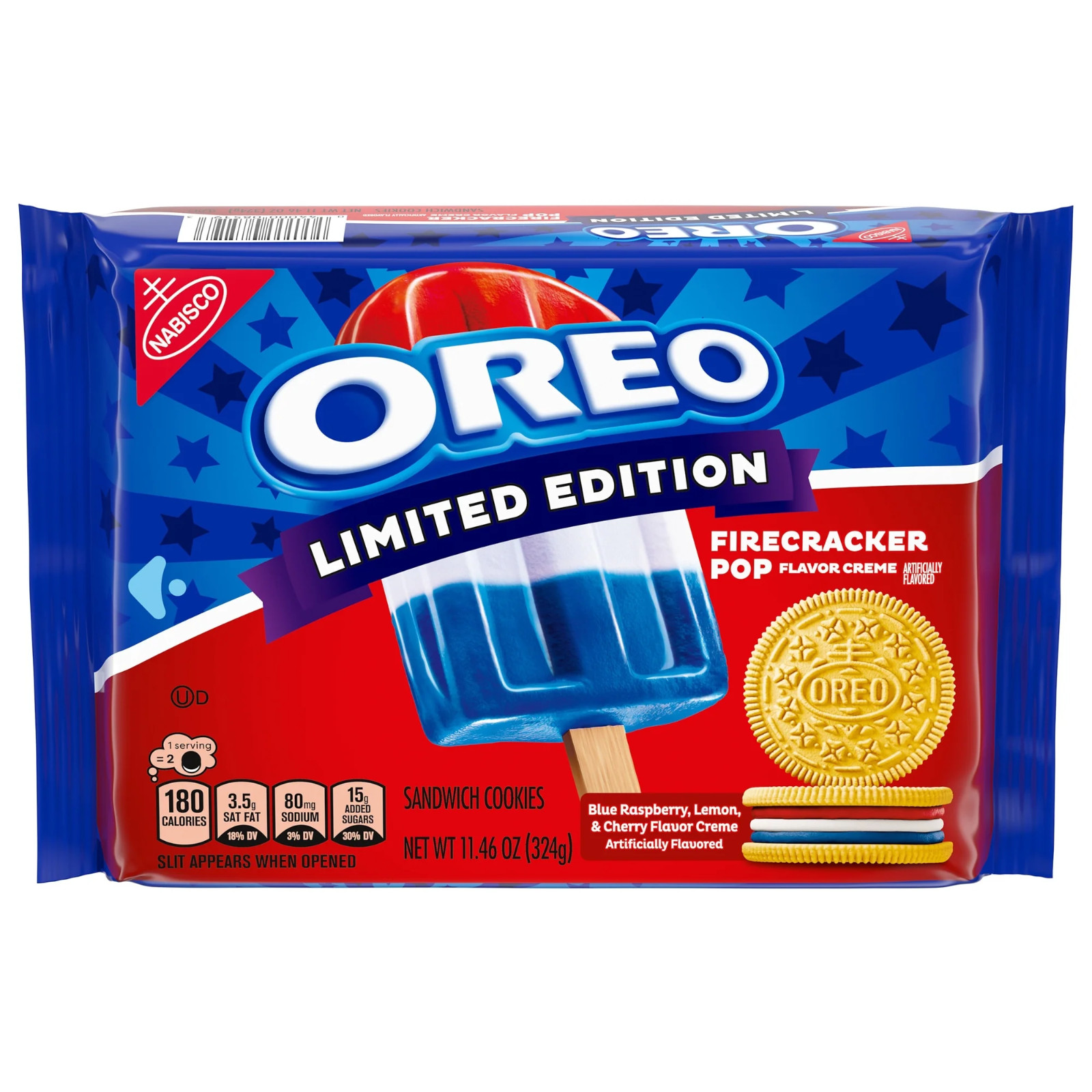 LIMITED EDTION NABISCO OREO FIRECRACKER POP COOKIES 11.46 OZ