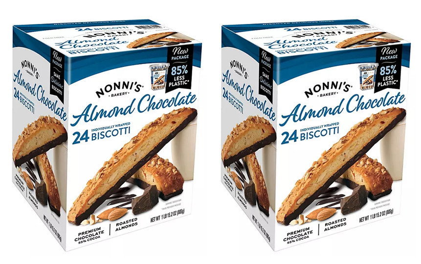 2 pack Nonni’s Almond Chocolate Biscotti, 24 ct. (Total 48 count) FREE shipping