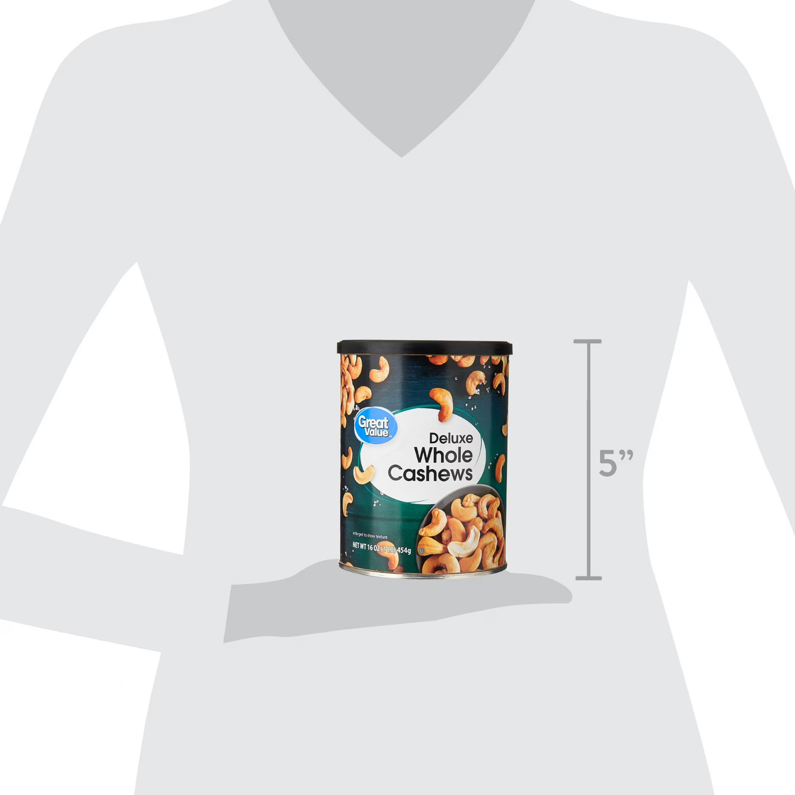 ( 2 PACK ) Great Value Deluxe Whole Cashews, Salted, 16 oz