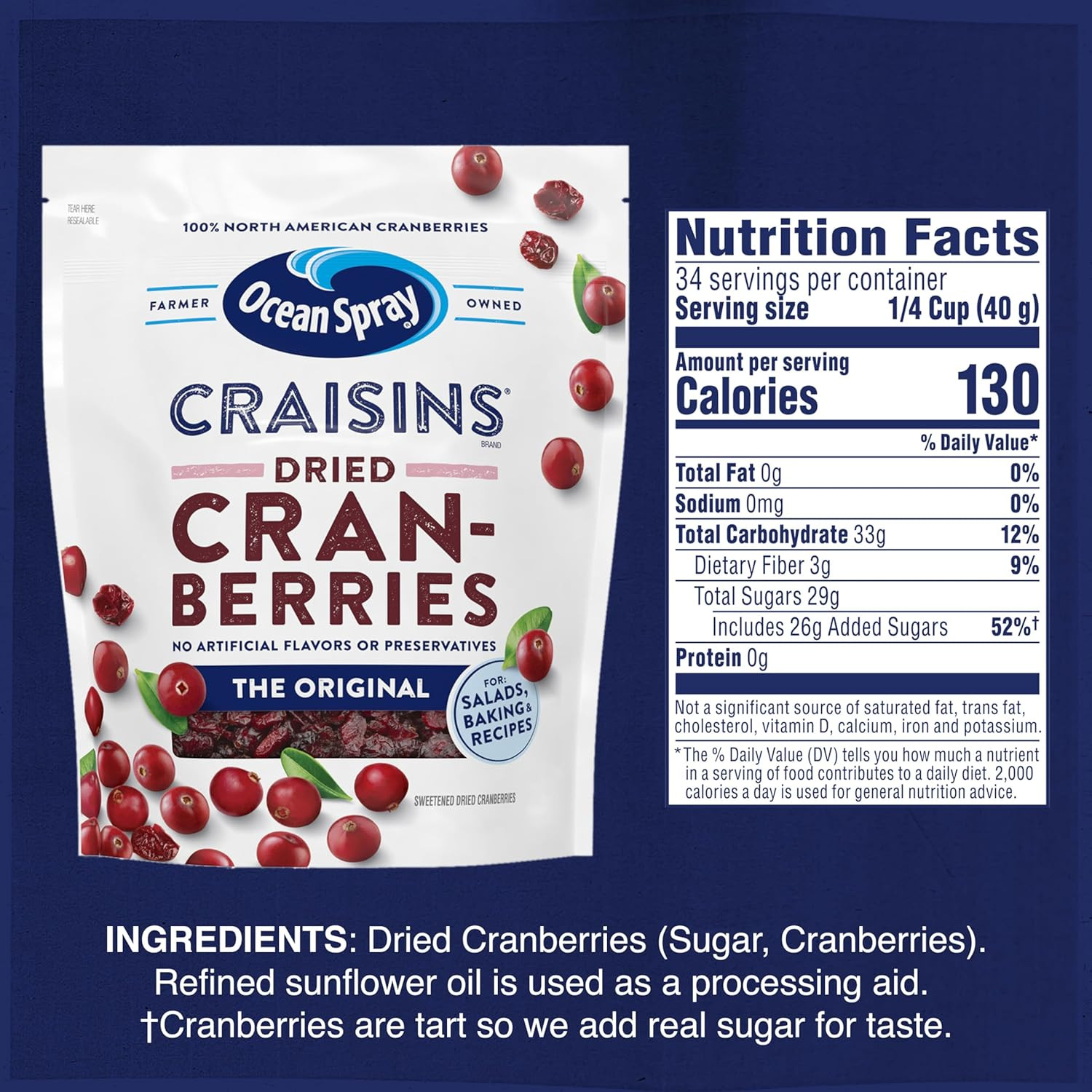 ® Craisins® Original Dried Cranberries, Dried Fruit, 48Oz