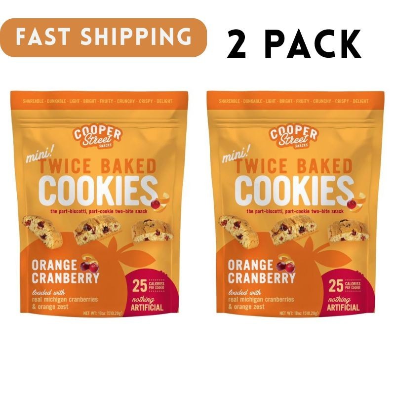 2 Pack Cooper Street Orange Cranberry Cookies, 18 oz. Best Price