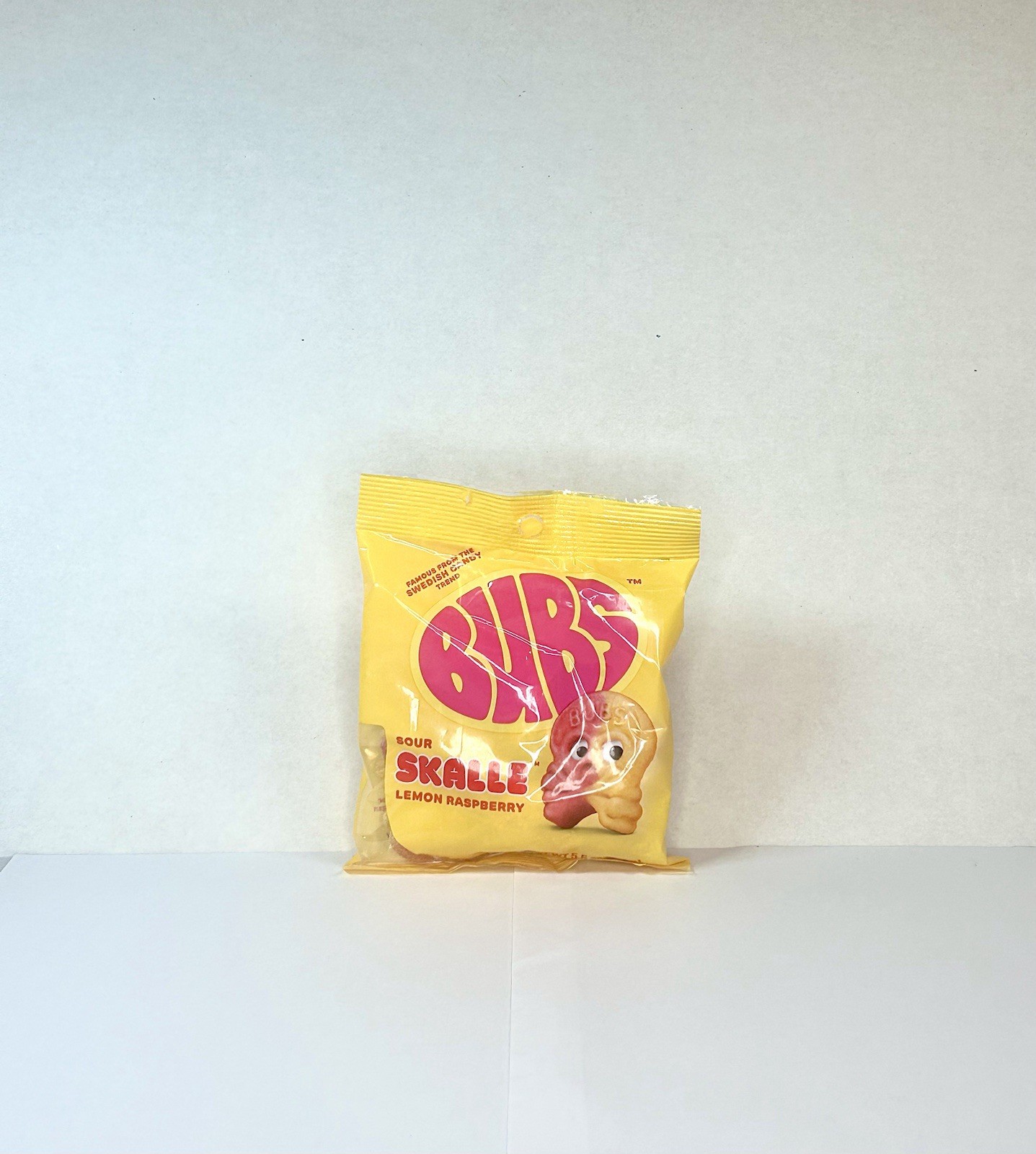 Bubs Sour Skulls Lemon Raspberry Flavor 5.5oz Bag Authentic Swedish Candy