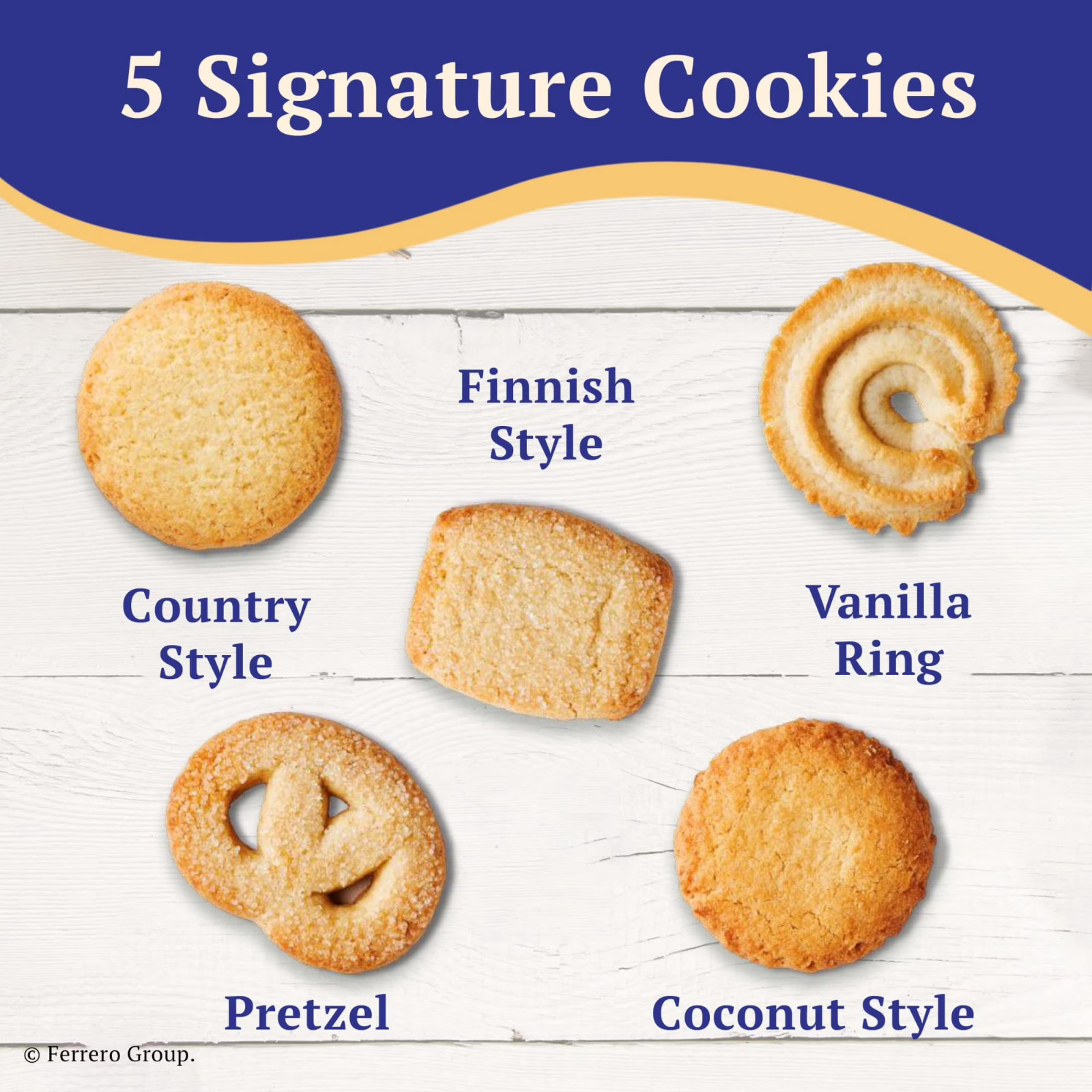 Royal Dansk Danish Cookie Selection, No Preservatives or Coloring, 12oz(4 Pack)