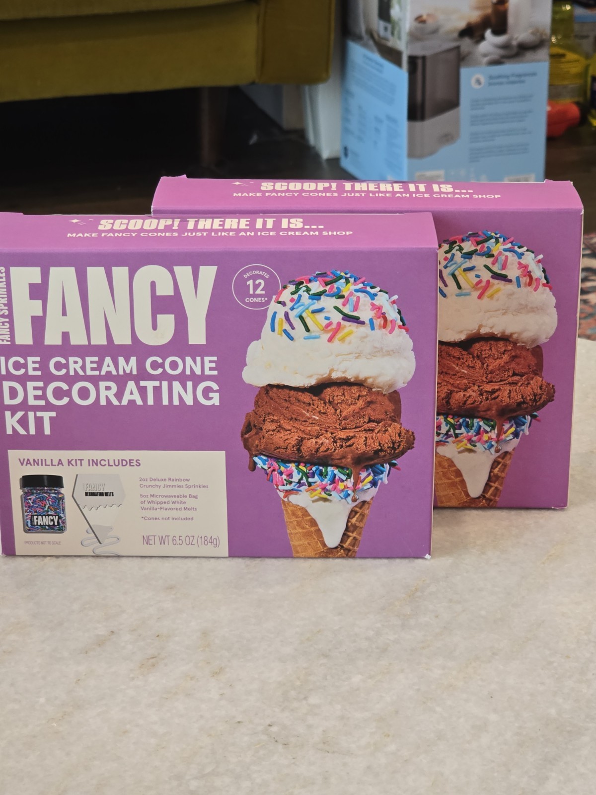 Fancy Sprinkles Vanilla Ice Cream Cone Decorating Kit, 12.1 oz 2 Boxes