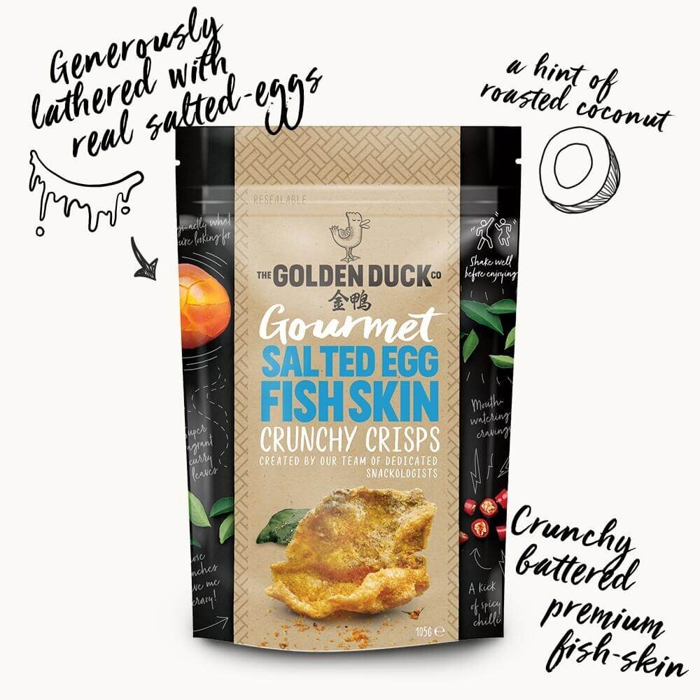 The Golden Duck Salted Egg Yolk Fish Skin Crisps (105G) FREE SHIP