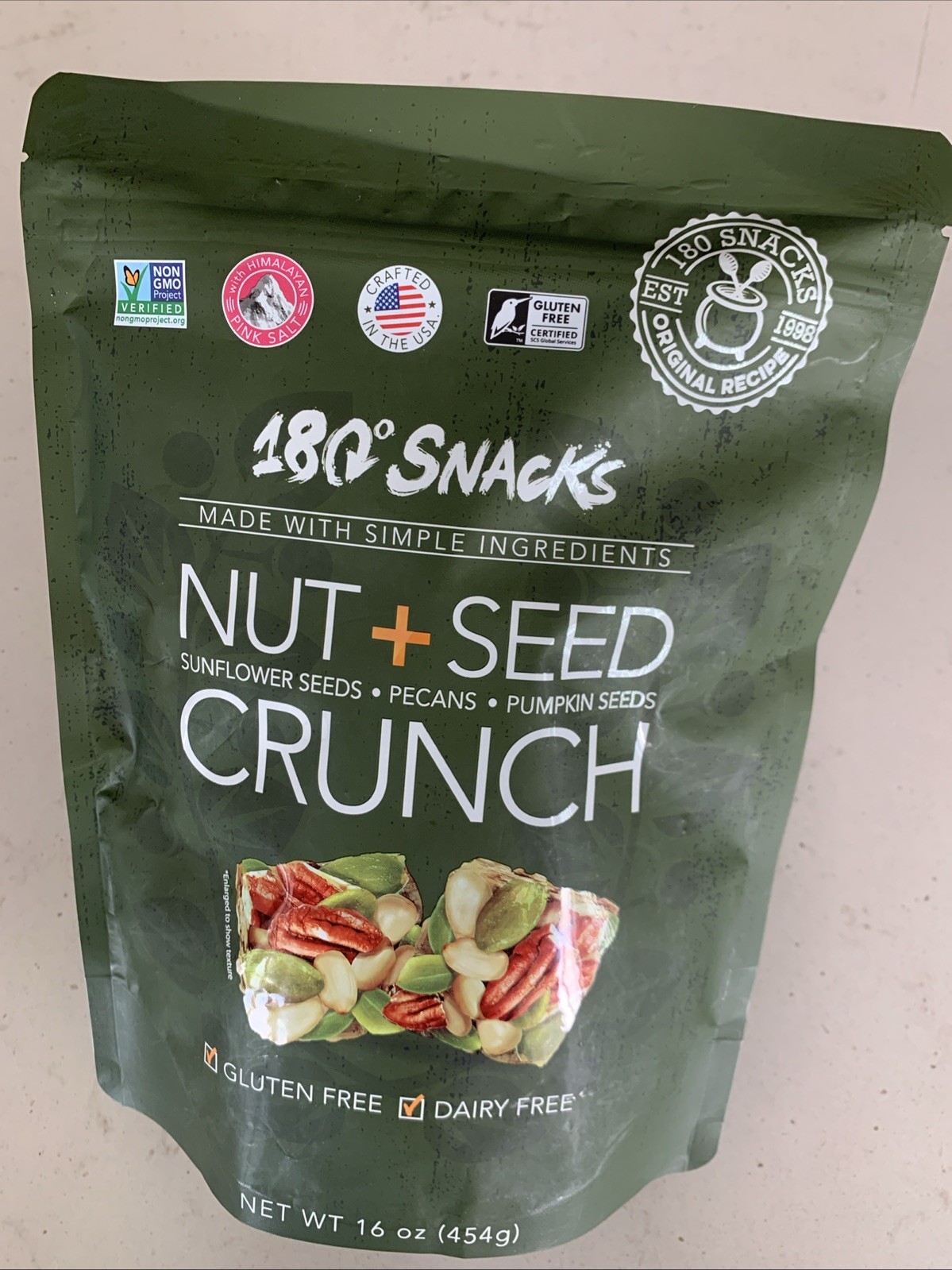 180 Snacks Nut + Seed Crunch, Sunflower Seeds, Pecans, Pumpkin Seeds 16 Oz Bag